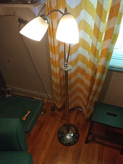 silver standing light