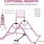 Gymnastics Bar Folding Gymnastics Equipment with Gymnastic Rings Adjustable Height Horizontal Bar for Kids/Home Girls/Children Ages 3-12 Years. Image 5