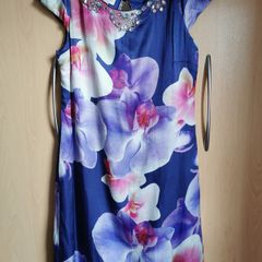 Monsoon silk blend dress UK 14