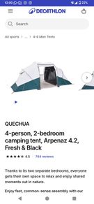 Decathlon 4-Person Blackout Pole Tent