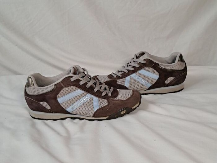 skechers athletic trainers size 5.5 eu 38.5 brown suade in excellent condition