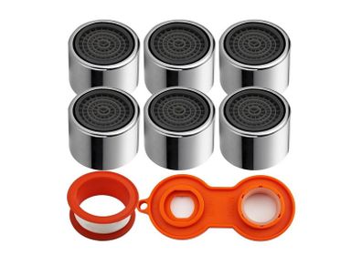 6x Tap Aerator 22mm Female with Wrench/Plumbers Tape