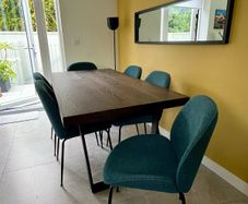 Stylish modern dining table in good condition.