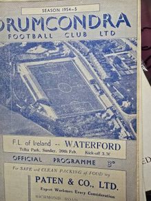 league of ireland old programmes