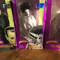 Universal Monsters Figures - Frankenstein, Bride, Mummy, Werewolf
