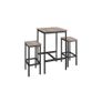 Bar Table with 2 Chairs for Kitchen Image 3