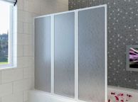 main image for ad Shower Bath Screen Wall 141 x 132 cm 3 Panels Foldable