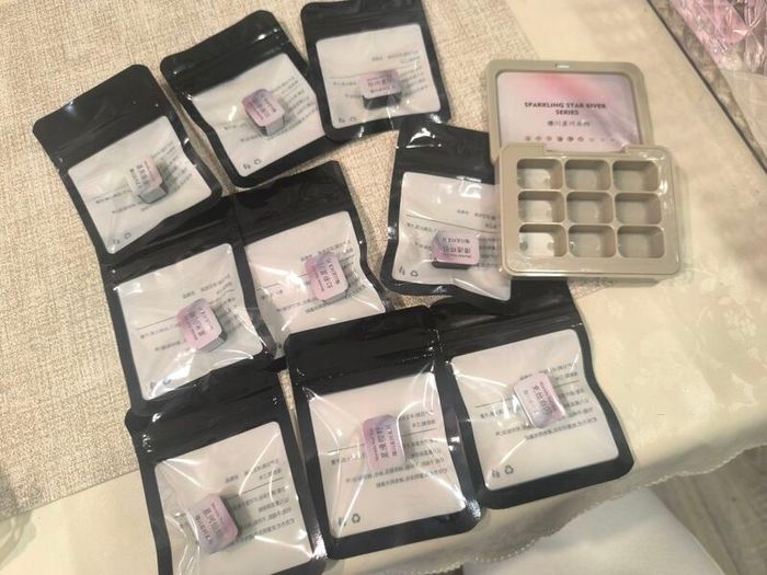 Brand New 9-Color Solid Glitter Nail Gel Palette Set