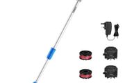 String Trimmer Cordless with 2 Batteries and Charger DEKOPRO 20V Weed Trimmer&amp;Edger 30 cm Cutting Width Electric Weed Eater Wacker Cordless for Lawn,Garden,Grass (Blue)
