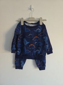 12-18m, Dunnes Blue Dinosaur Tracksuit Set