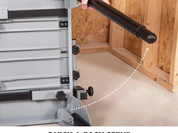Chop Saw Stand Universal Fitting (AKA Chop Saw Table, Saw Bench) - Height Adjustable - 3M Extendable Arms & Supports Up To 225 kg - Highly Portable with Telescopic Folding Legs (FREE POSTAGE)