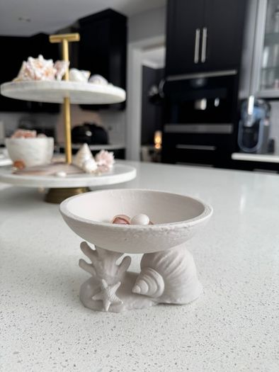 Coastal Vanity Bowl  Sculptural Decorative Bowl