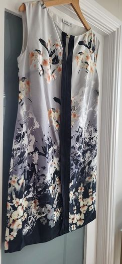 GALLERY grey mix tunic dress Sz 12UK (Fit 10-12UK)