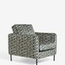 Next Armchair- Dark Navy Pattern Velvet Image 6
