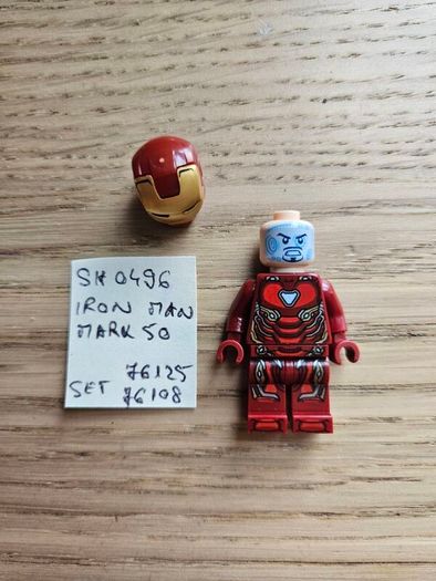 lego sh0496 iron man mk50, set 76125, 76108