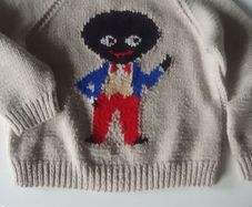 Robinson's jam logo hand knitted child's jumper 2yrs