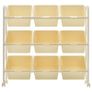 _9-Basket Toy Storage Trolley White Plastic Image 2