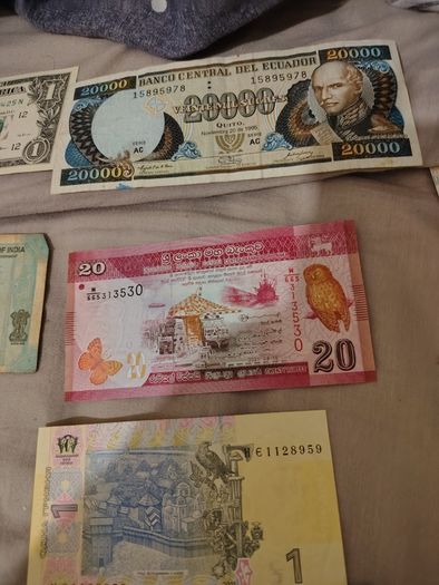A diverse lot of notes from all over the world