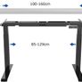 _Electrically height-adjustable desk with collision protection, memory control and soft start / stop function (black) Image 3