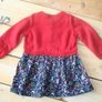 Next baby girl red and navy dress 3-6 months Image 2