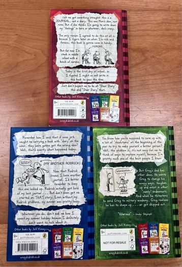 Diary Of A Wimpy Kid, Books 1,2&3 by Jeff Kinney