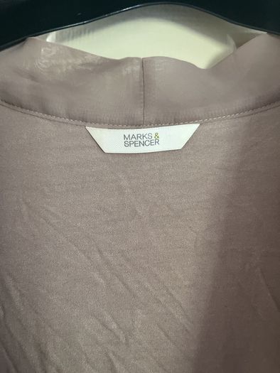 Taupe sheer sleeve top