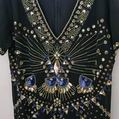 Black Sequin Mini Dress Size 20