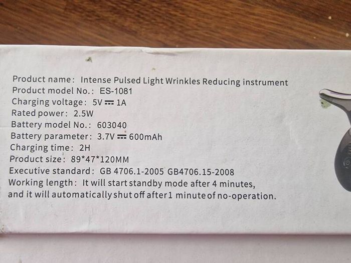 Intense light anti wrinkle
