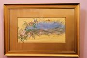 Antique french painting on silk