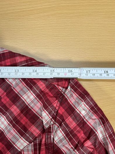 Vintage Levis Red Check Shirt Size M Mens - Pearl Snap