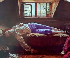 An Original Rare Print from Picture Relics - The Death of Chatterton, 1856 by Henry Wallis