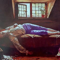 An Original Rare Print from Picture Relics - The Death of Chatterton, 1856 by Henry Wallis