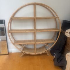 Rattan Hand Made Circular Bookshelf - Large