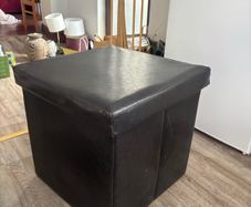 Free Black Leather Storage Cube/Stool x 2