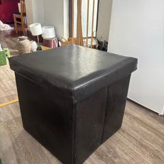Free Black Leather Storage Cube/Stool x 2