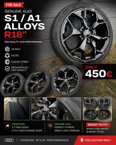 Audi S1 A1 Alloys R18 5x100