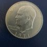 1974 Eisenhower One Dollar Ike US Coin No mint Mark Flying Eagle Image 2