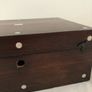 Large Victorian Wooden jewellery keepsake box mother of Pearl inlay Image 2