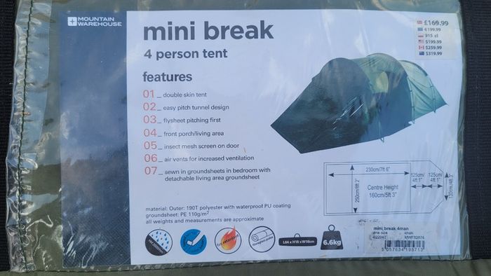 Mini break 4 person tent
