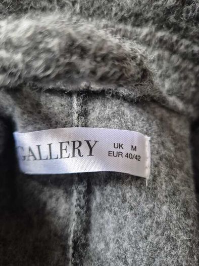 Gallery grey sleeveless wool-blend coat - size M