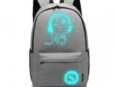 Glow in the dark backpack/school bag (Grey)