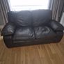 3 & 2 seater black sofa Image 2
