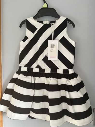 Seed Heritage Black & White striped dress Sz1-2 BNWT