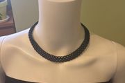Crochet black necklace