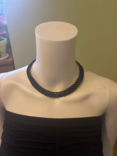 Crochet black necklace