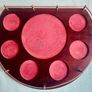 Vintage Wine Decanter Set 6 Large Goblets Brass Gallery Wood Tray Image 8