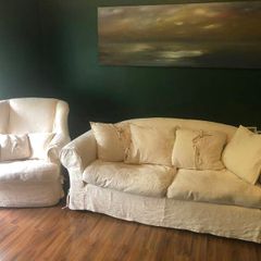 Sofa with matching armchair
