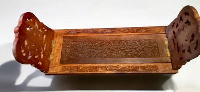 Handcarved extendable book ends x2