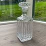 Heavy Cut Crystal Glass Square Whisky Decanter with Stopper 26cm 1.75kg Image 2