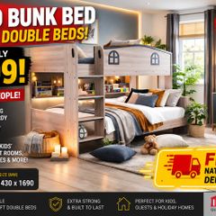 New Quad Bunk bed 2 4ft Doubles Free delivery